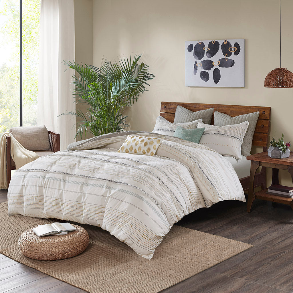 Nea Cotton Jacquard Duvet Cover Mini Set