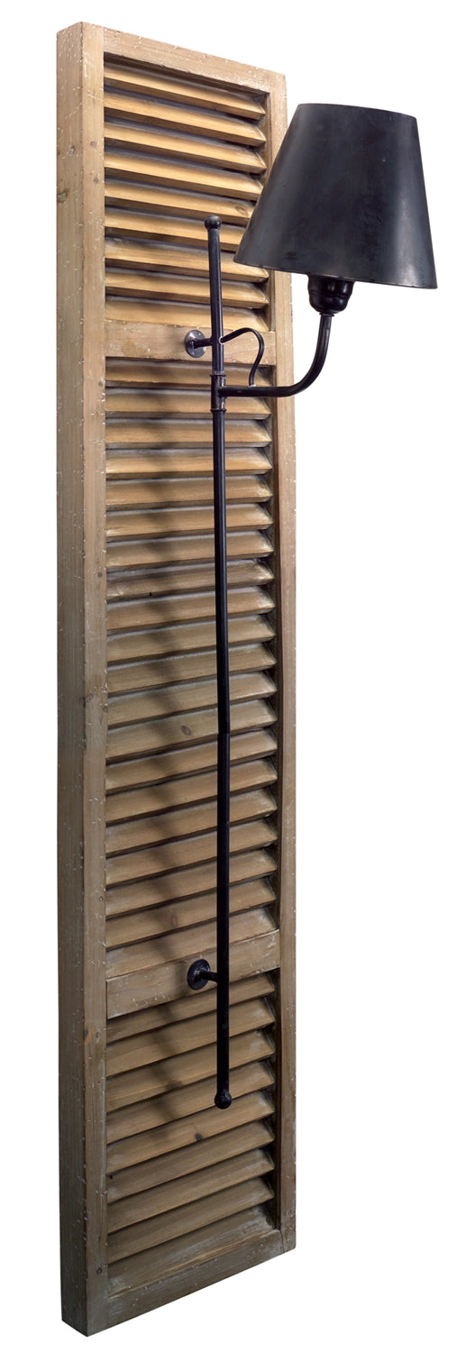 Wood Window Shutter Lamp Light Fixture 56"H