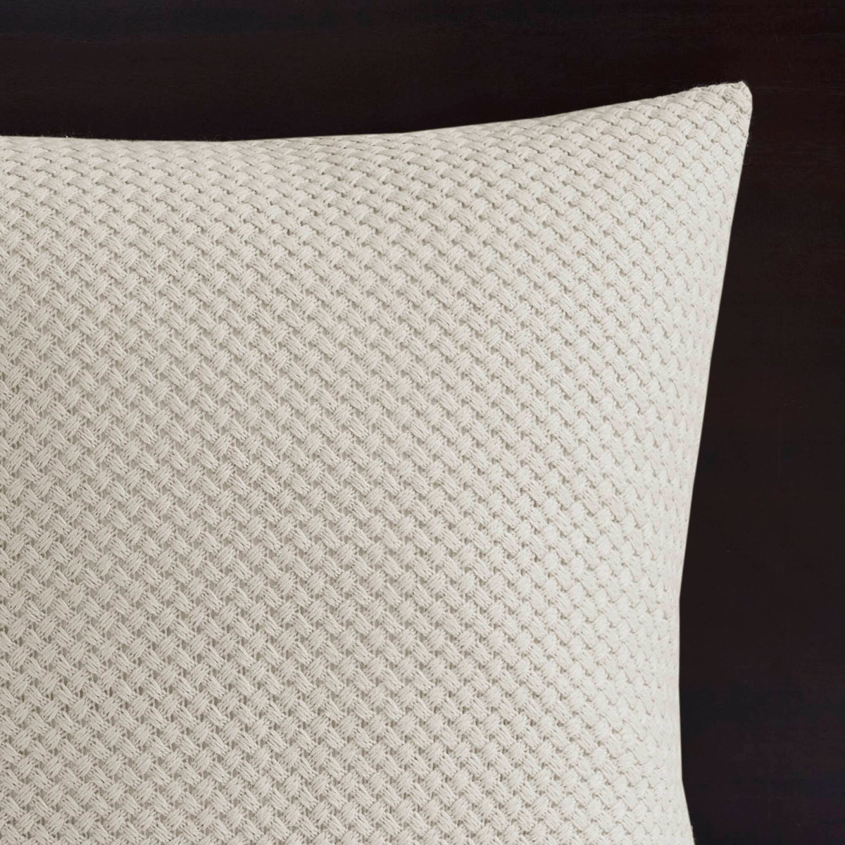 Oversized Cotton Clipped Jacquard Comforter Set with Euro Shams and Throw Pillows
