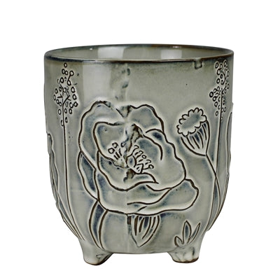 Cachepot with Floral - 4”
