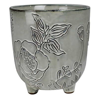 Cachepot with Floral - 6”