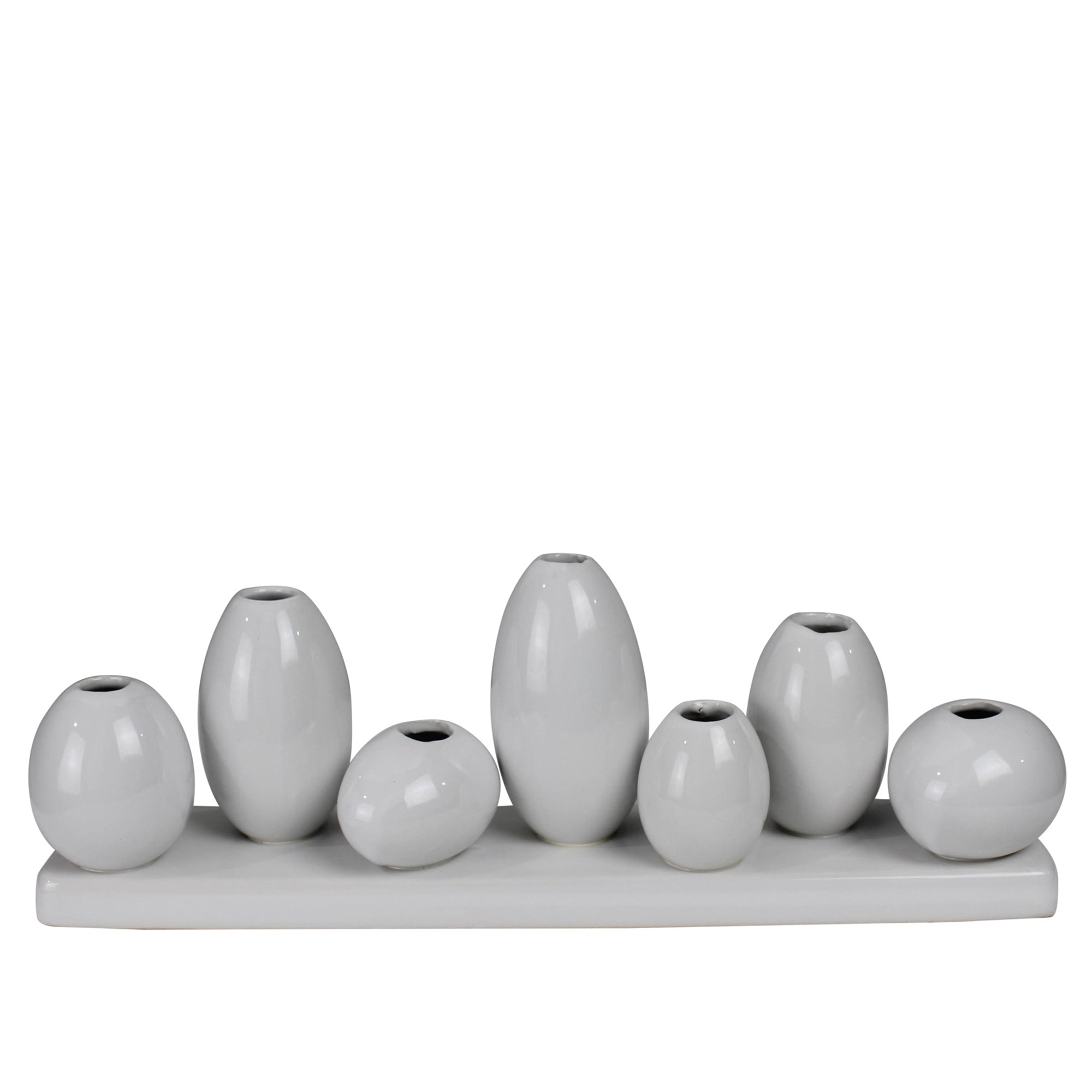 Group of 7 Oval Vases, Ceramic