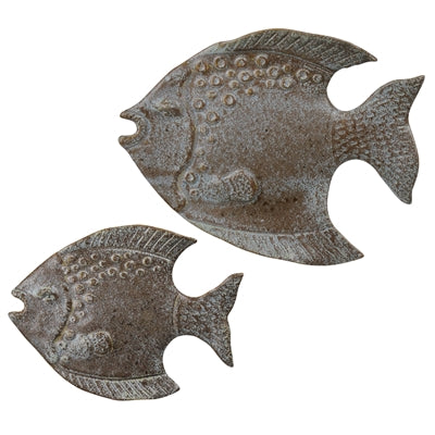 Fish Wall Hanging, Ceramic - Set of 2