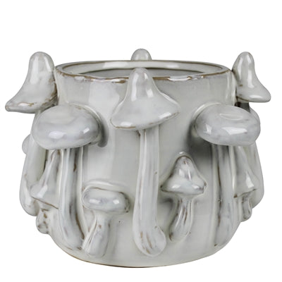 Mushroom Cachepot, Ceramic - 4”