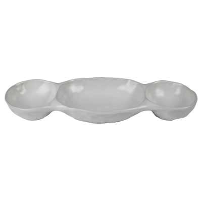 Three Section Tray, Ceramic