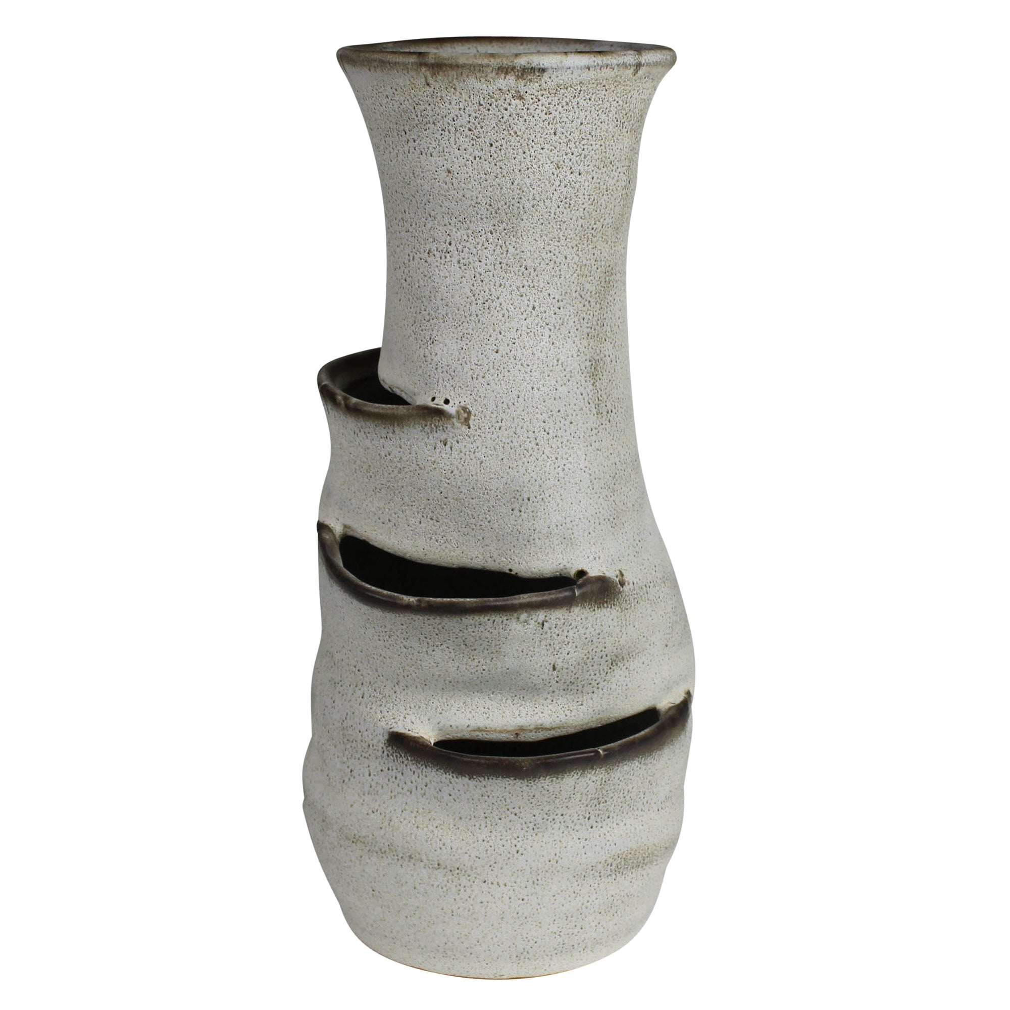 Vase with Slots - Lrg, Ceramic