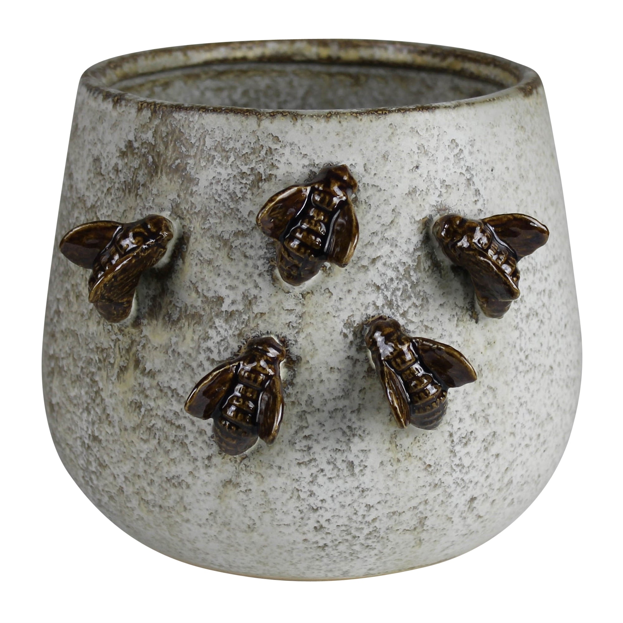 Cachepot with 5 Bees - 4”, Ceramic