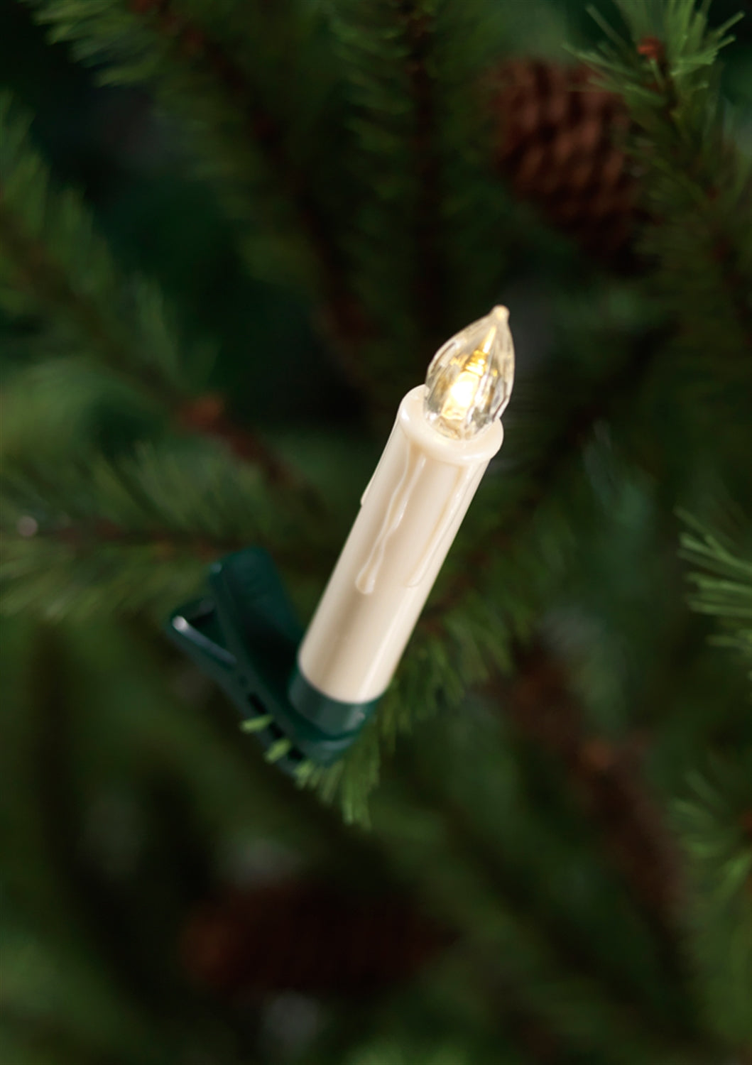 LED Clip-on Taper Candles w/6 Hour Timer (Set of 12) w/Remote 4"H  (Requires 1 AAA Battery, N