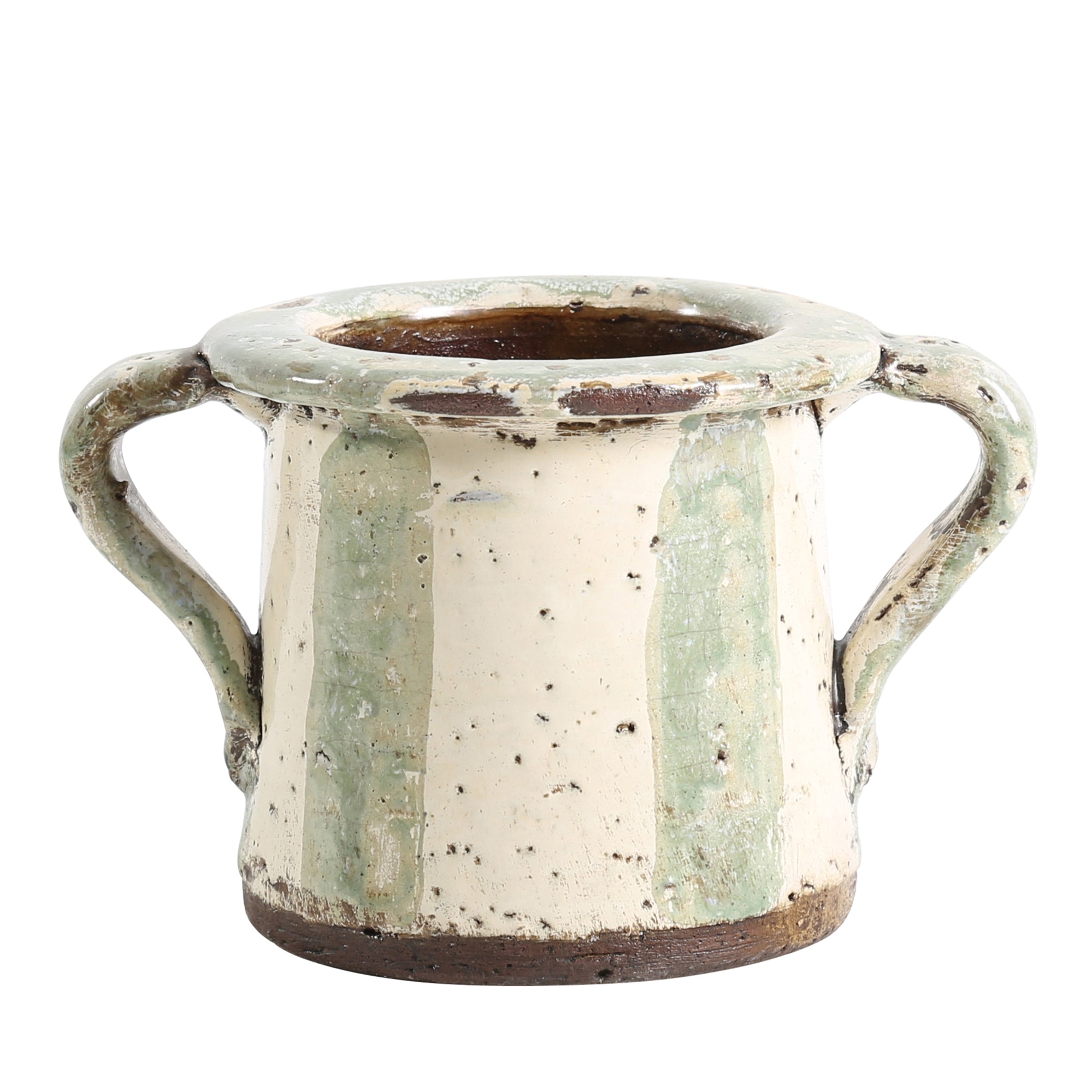 Low Crock with Handles, Ceramic