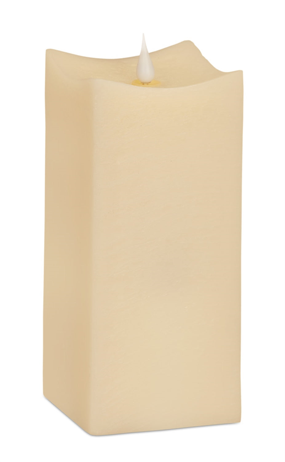 Simplux LED Squared Candle w/4 and 8 Hr Timer 3.5"SQ x 8"H Wax/ (Requires 2 D Batteries, Not