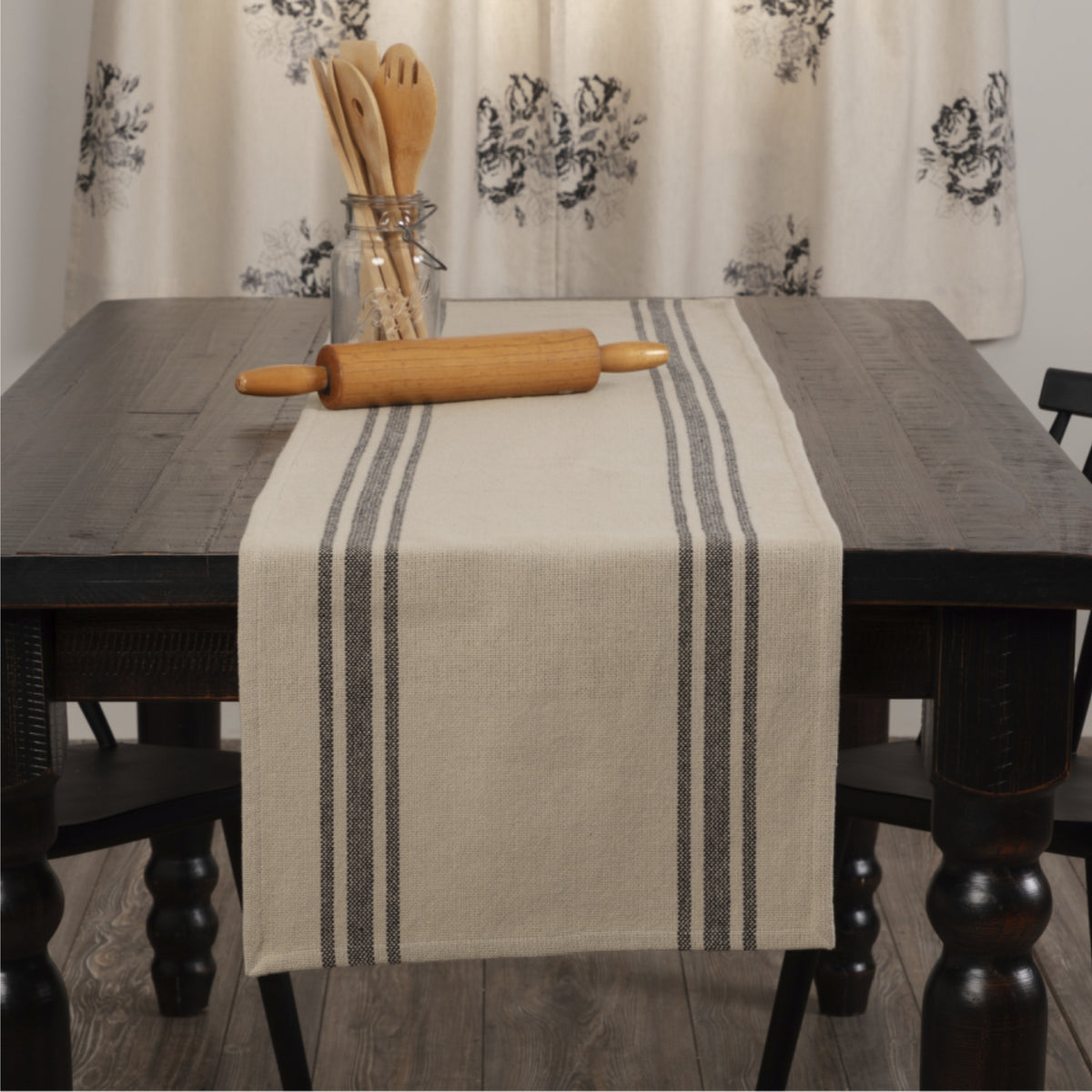Mill House Stripe Black Runner 54Lx16W