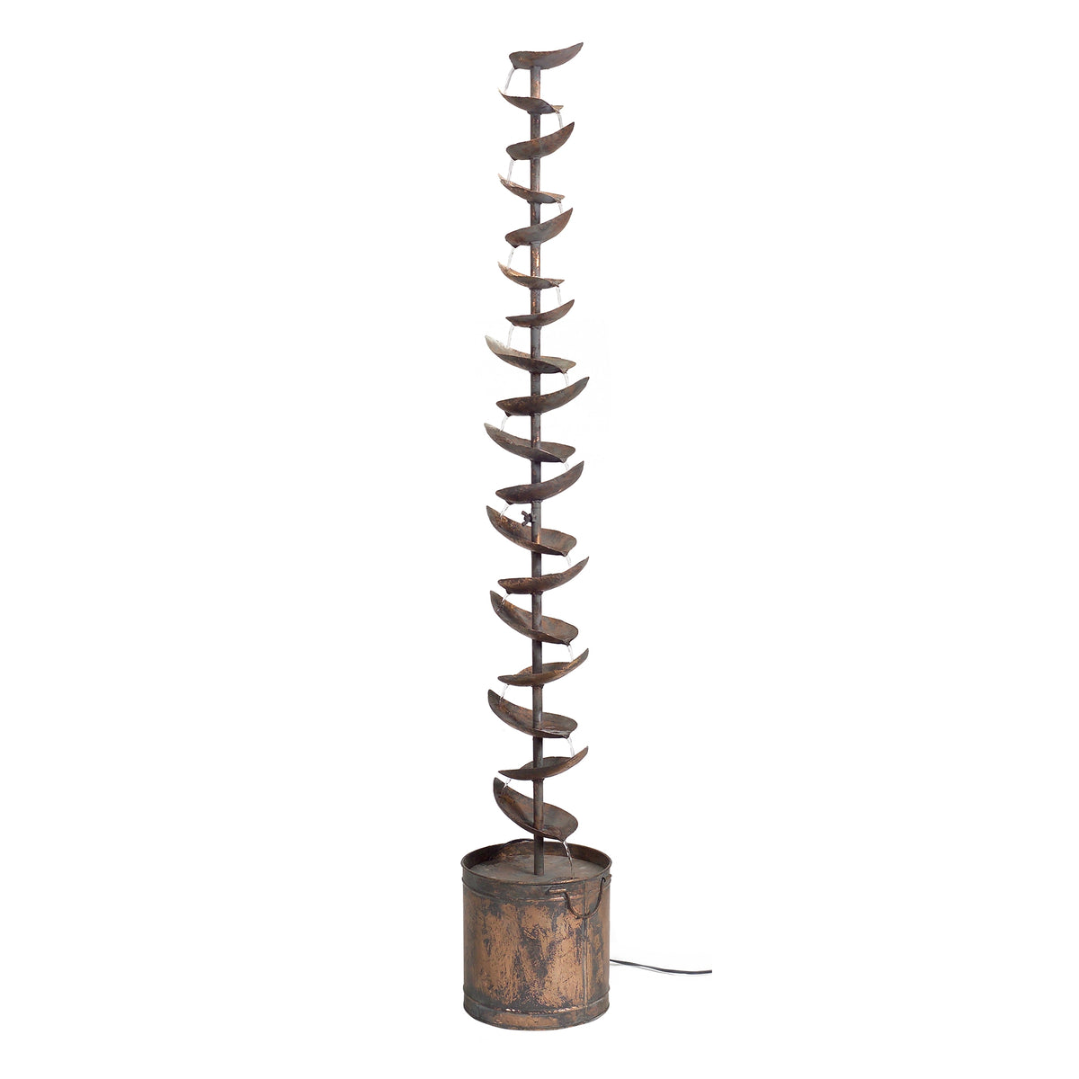 Leaf Fountain w/UL Pump 62.5"H Metal
