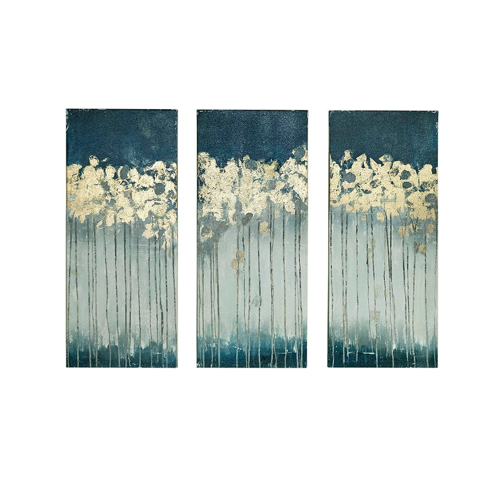 Midnight Forest Hand Embellished Landscape Framed Canvas Wall Art