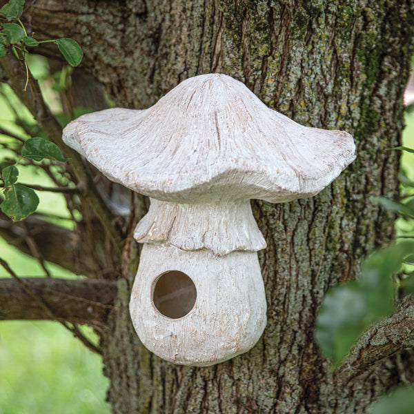 Resin Mushroom Birdhouse
