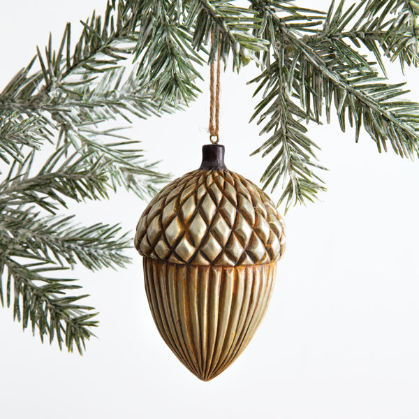 Gilded Acorn Ornament - Min of 2