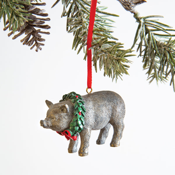 Festive Farmstead Pig Ornament - Min of 4