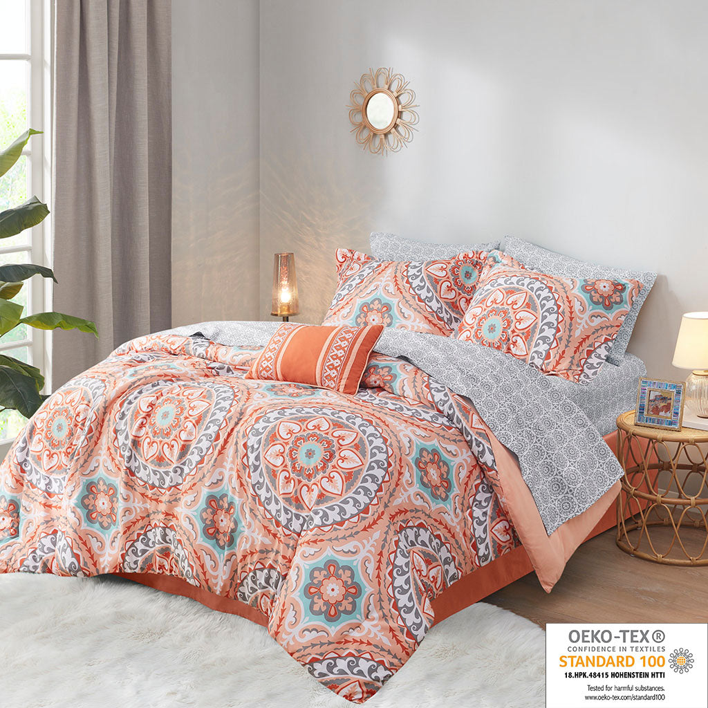 Serenity 7 Piece Comforter Set with Cotton Bed Sheets
