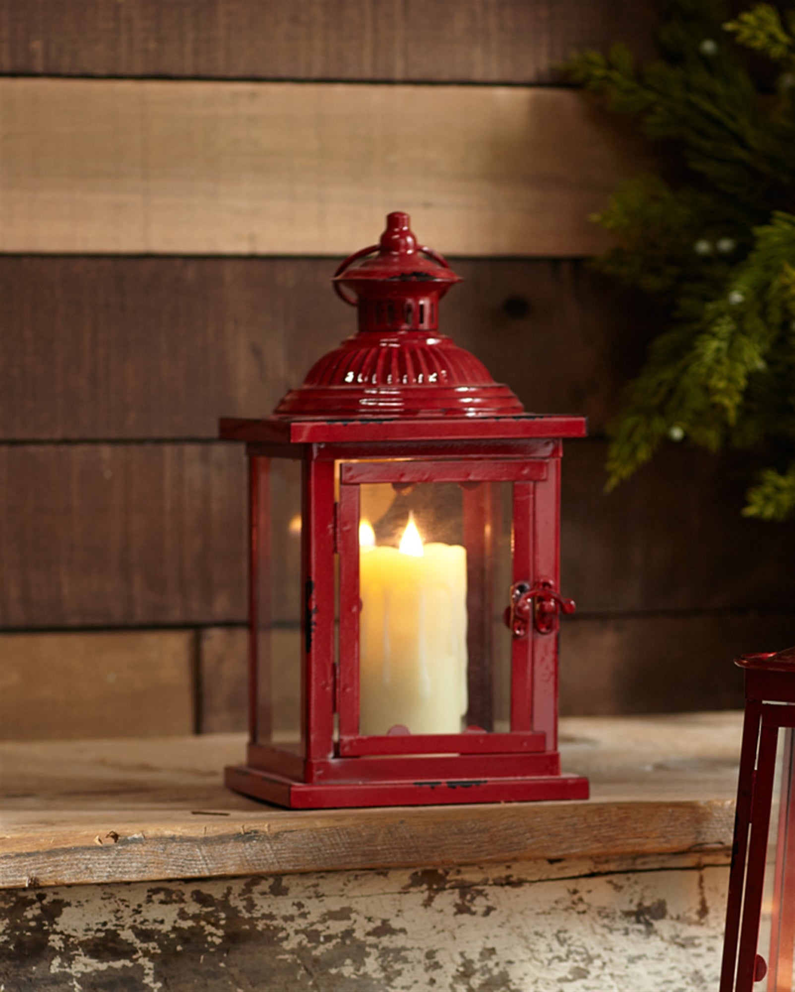 Lantern 6"SQ x 13"H Metal/Glass