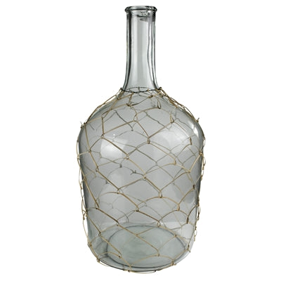 Conde Longneck Glass Bottle, Cane - Lrg