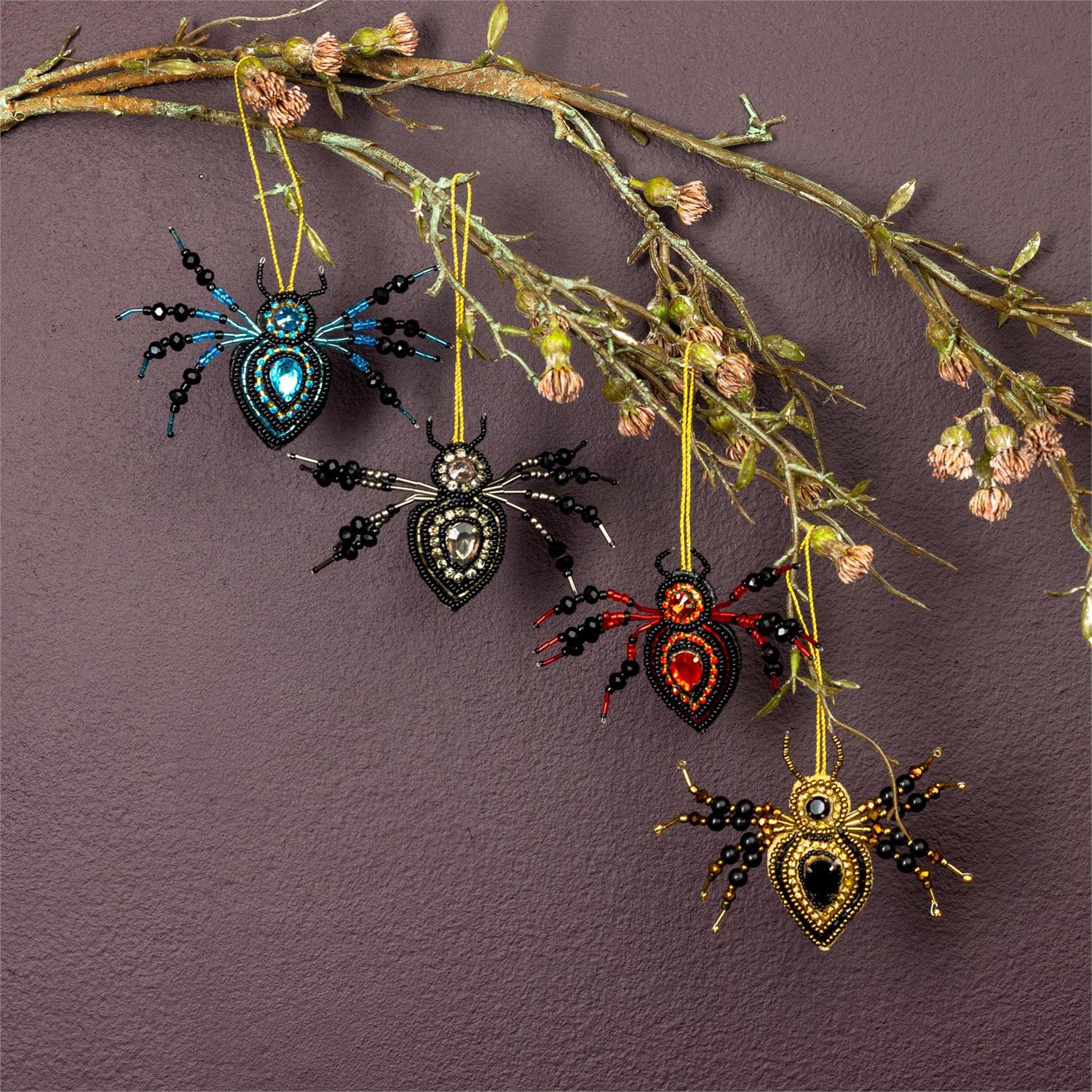 Ornaments - Beaded Spiders (4 Styles)