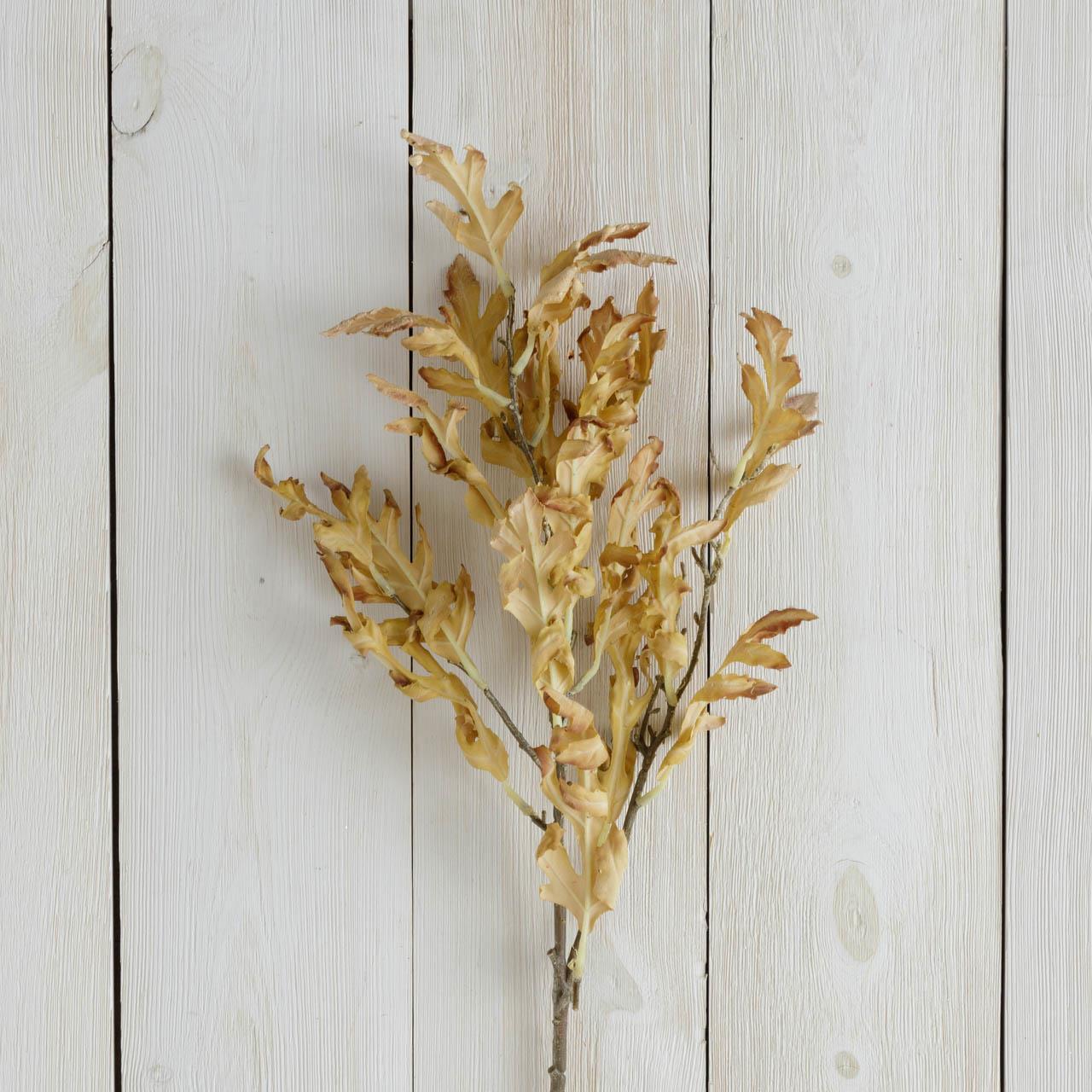Branch - Dried Oak Leaves, Yellow