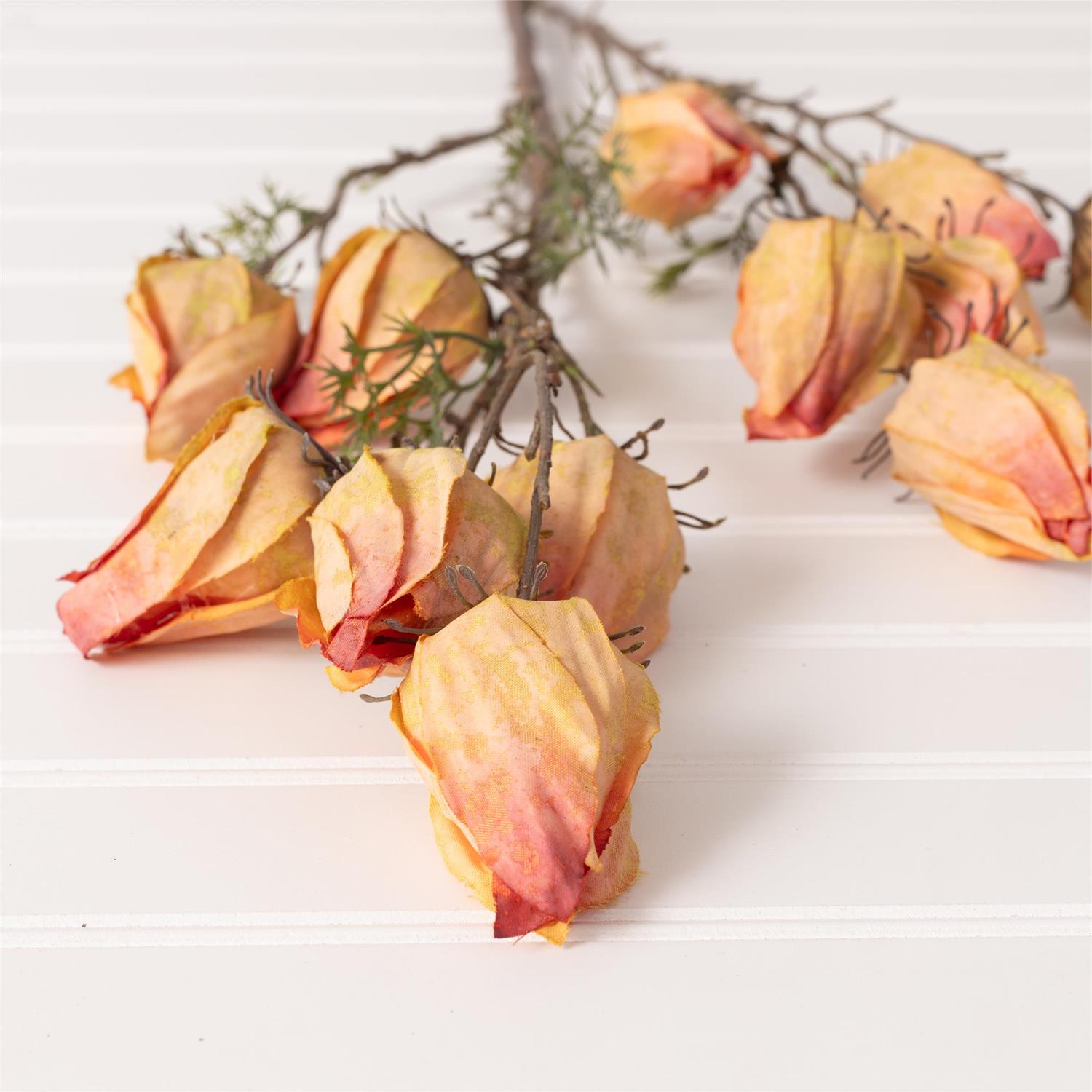 Withered Chinese Lantern Yellow Pink Spray