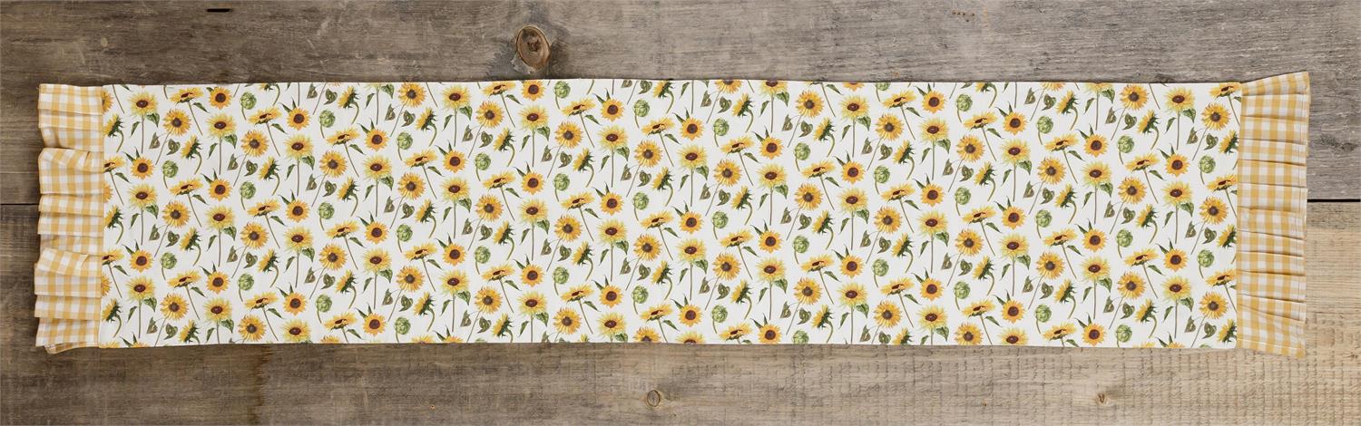 Reversible Fresh Cut Sunflowers Table Runner