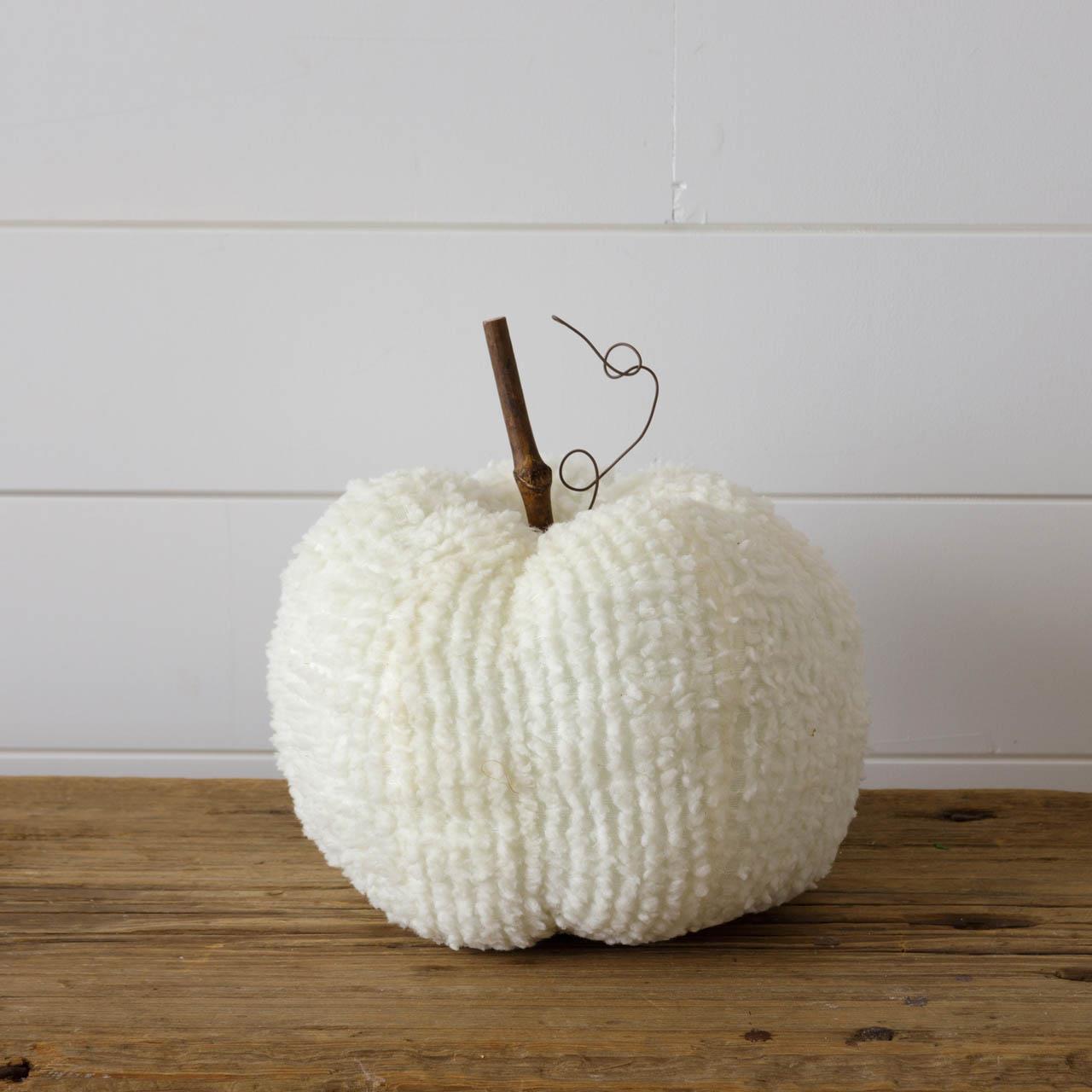White Fabric Pumpkin