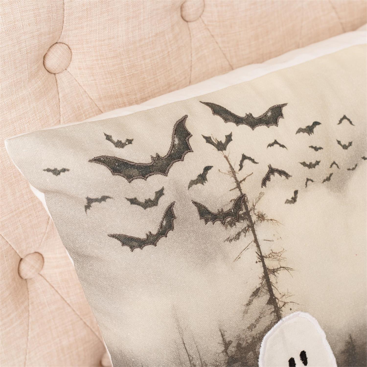 Haunted Ghost Landscape Pillow