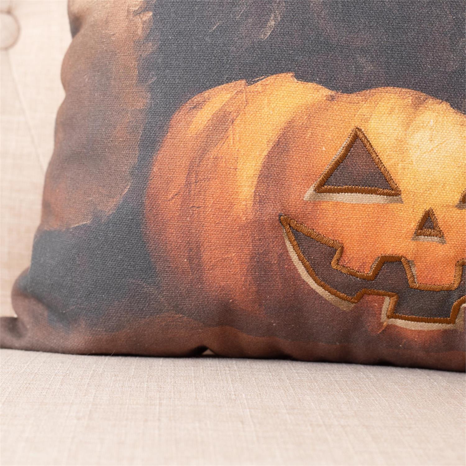 Black Jack & Cat Printed Pillow