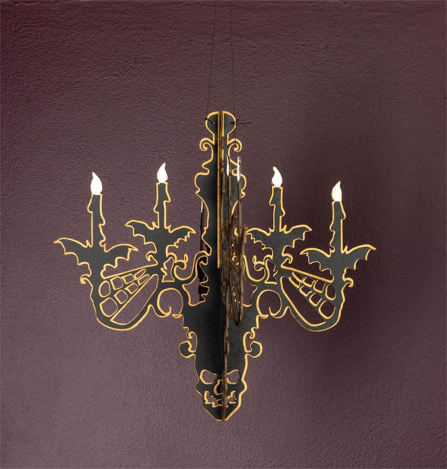 Haunted Glow Paper Chandelier