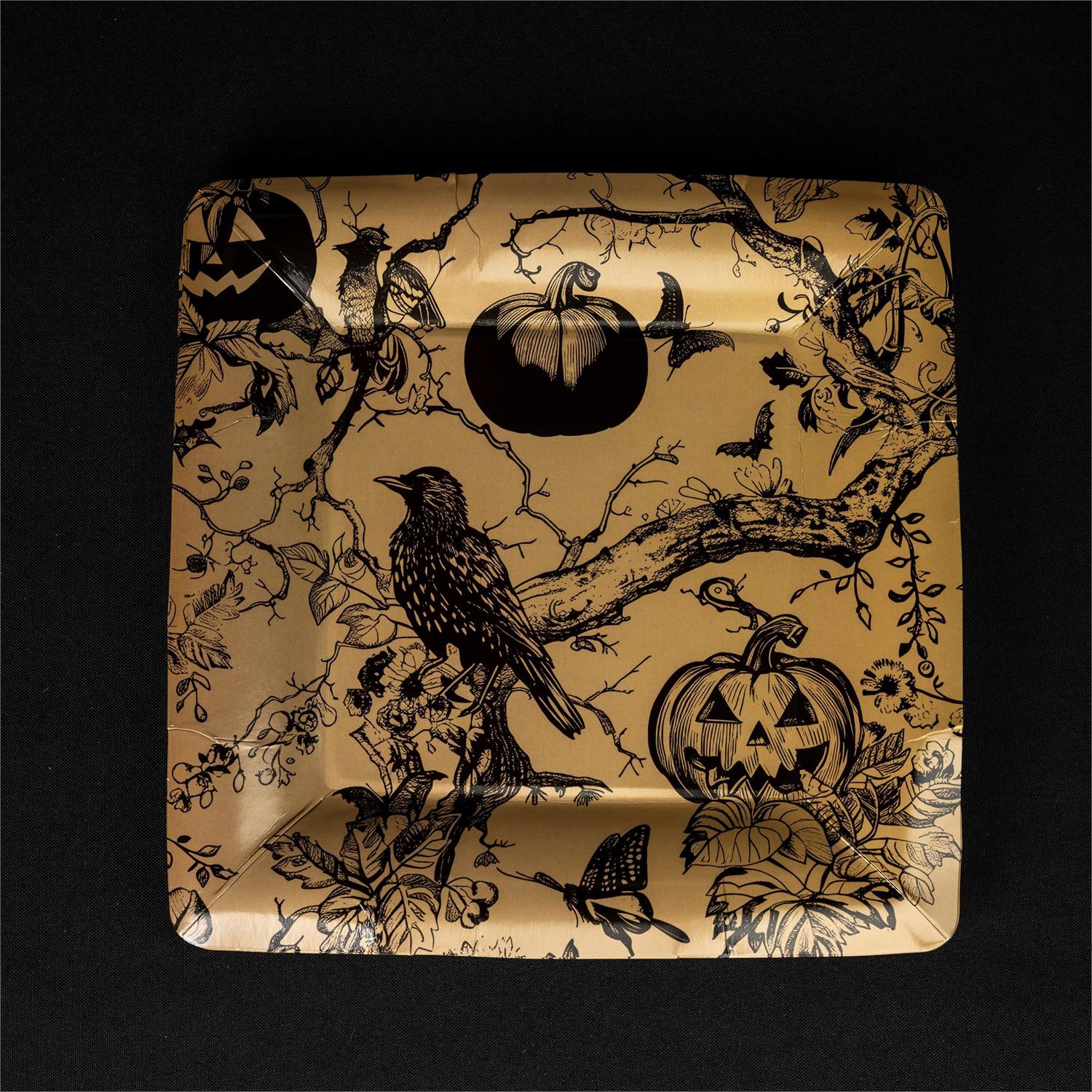 Paper Plates - Haunted Threads - 8 Ct - 10 In