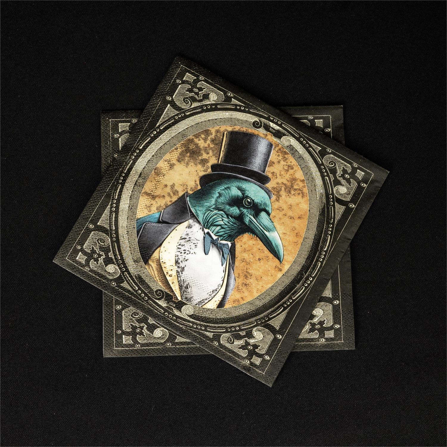 Paper Napkins - Shadowed Tales Raven - 20 Ct