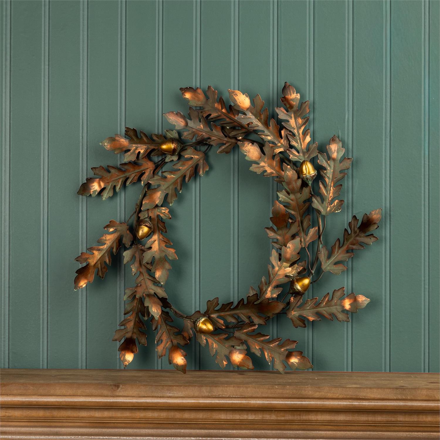 Wreath - Bronze Oak Leaves