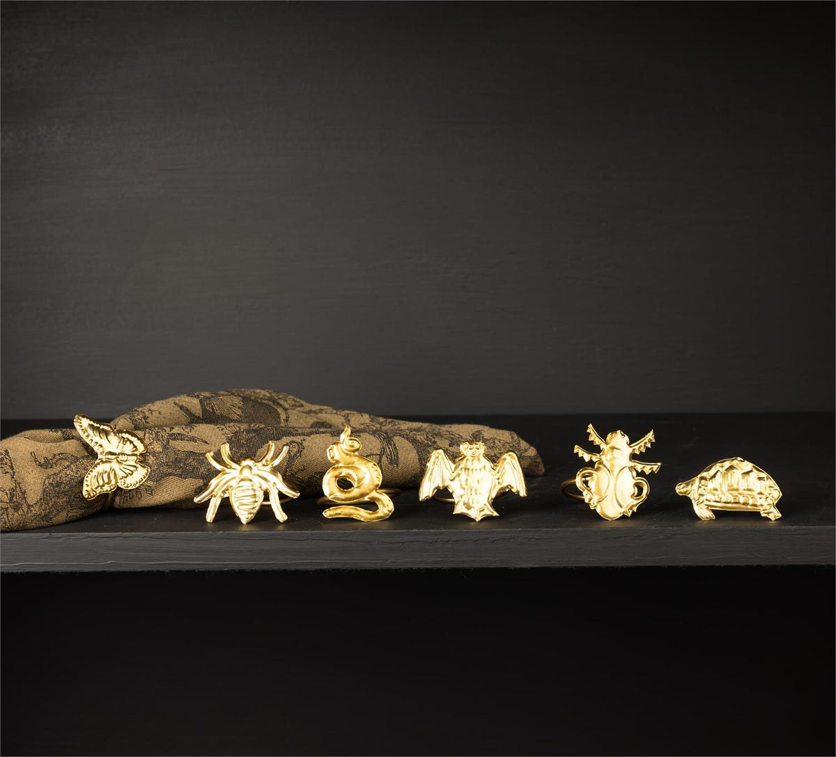 Napkin Rings - Gilded Creature Curios