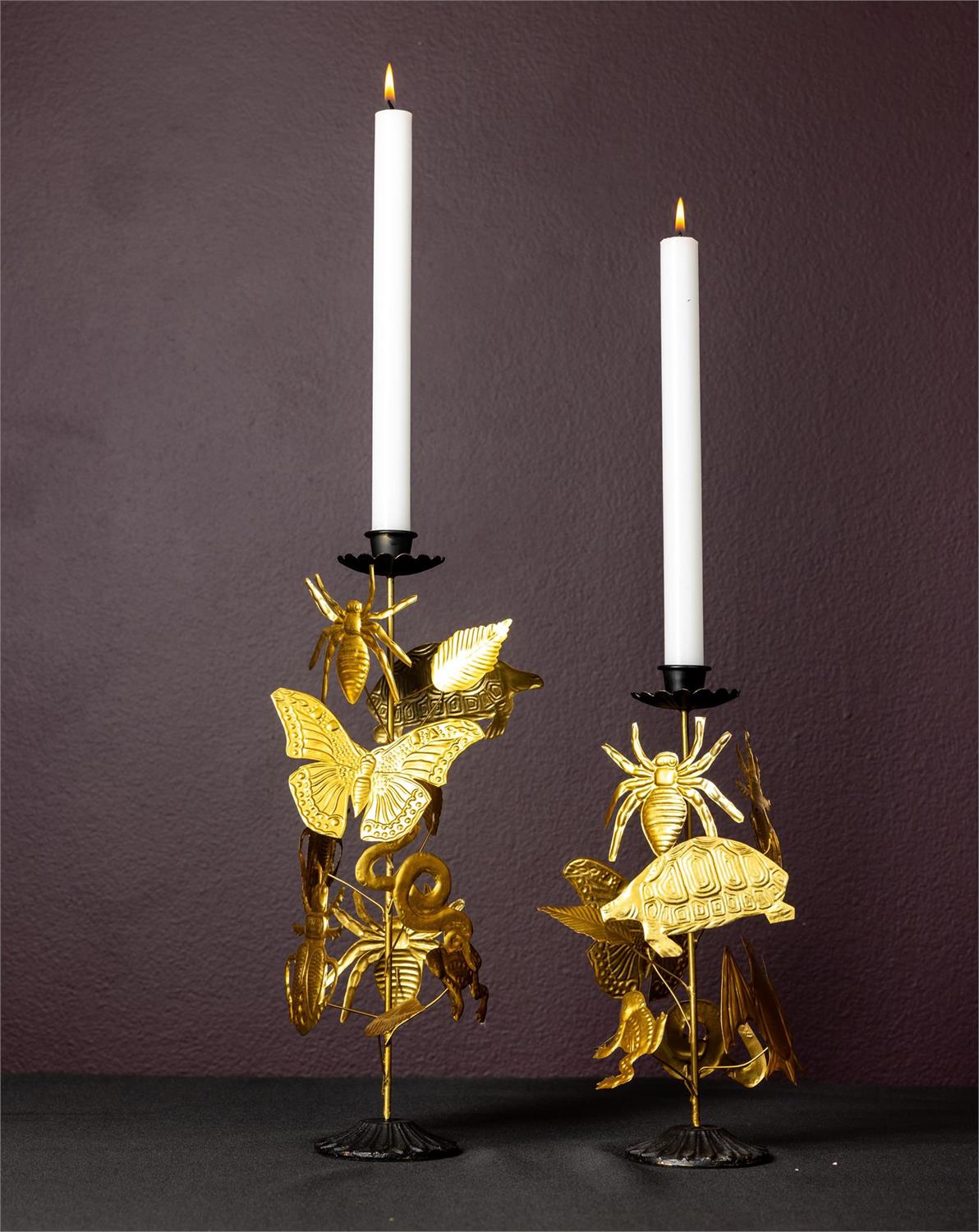 Taper Holder - Gilded Creature Curios (Set of 2)