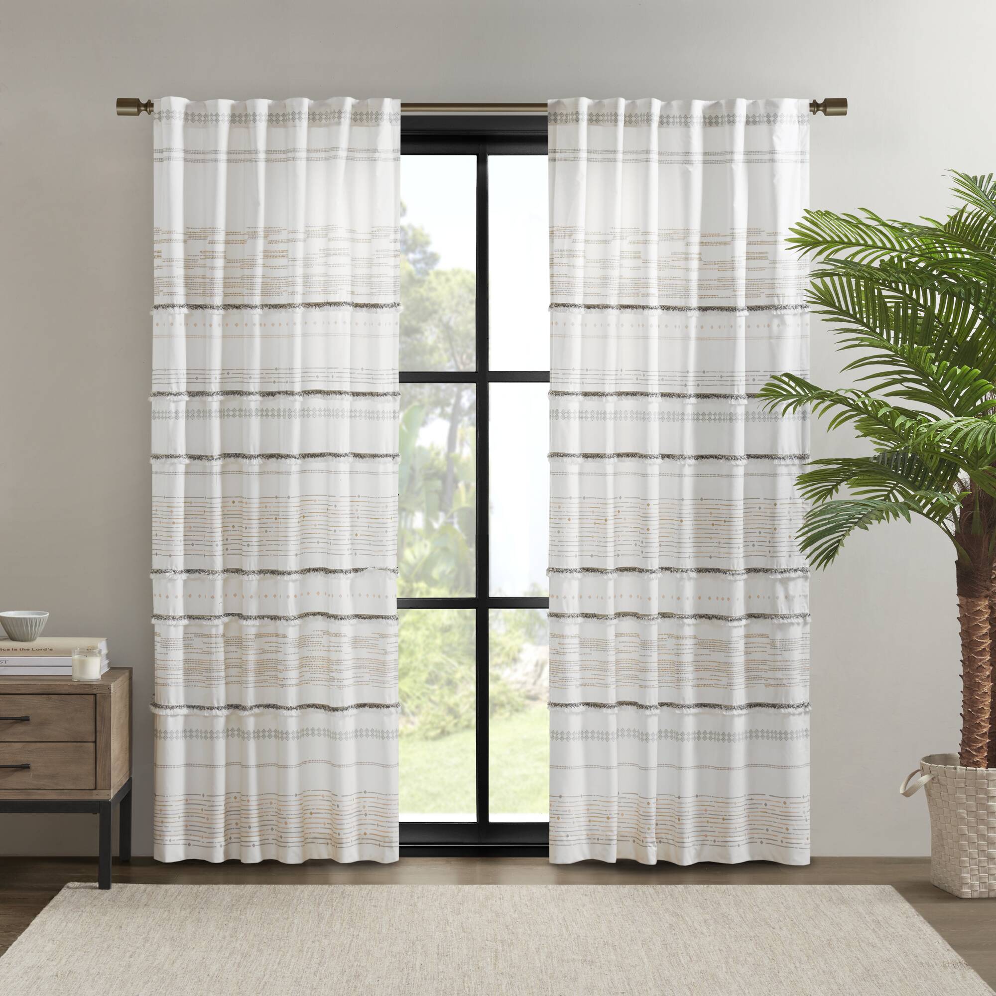 Nea Printed Total Blackout Curtain Panel