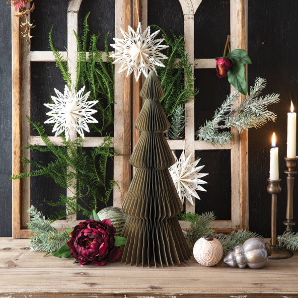 Medium Paper Honeycomb Tree - Forest Green Alpine