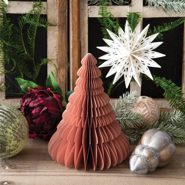 Extra Small Paper Honeycomb Tree - Blush Spruce