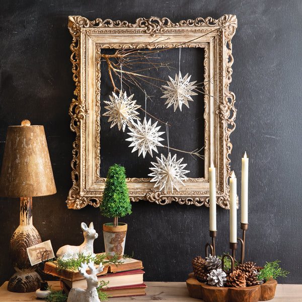 Set of Four Paper Snowflake Ornaments