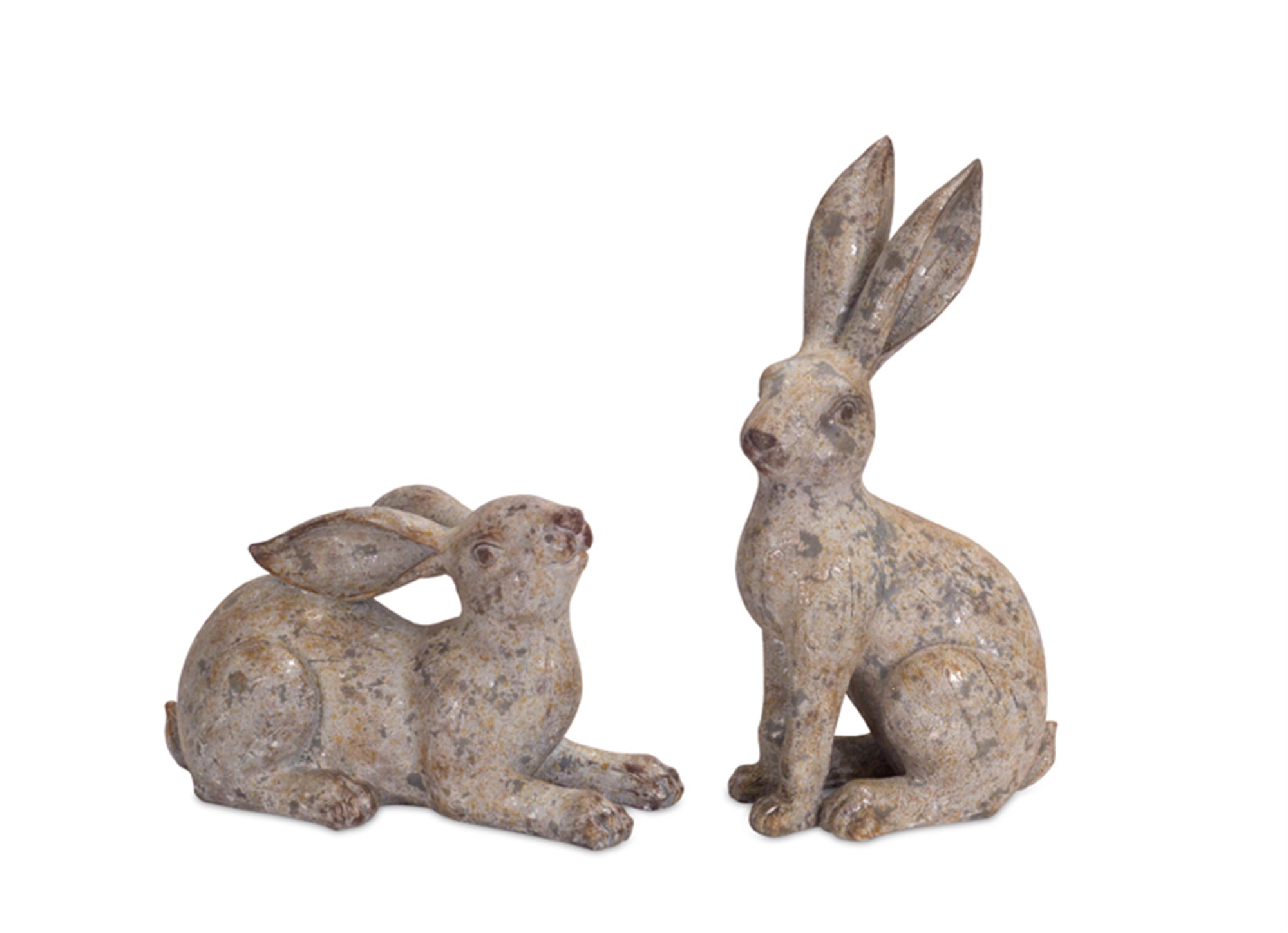 Rabbit (2 Asst) 7"H, 14"H Polystone/Resin
