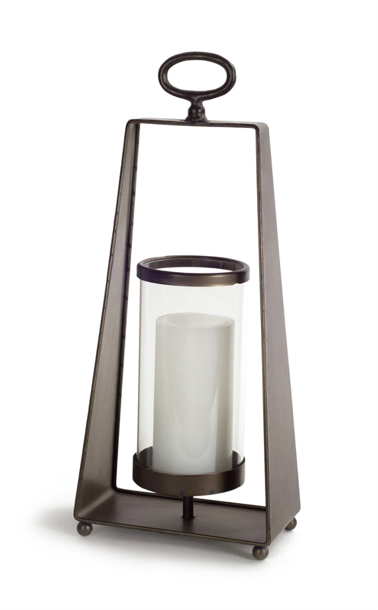 Candleholder 18"H Metal/Glass