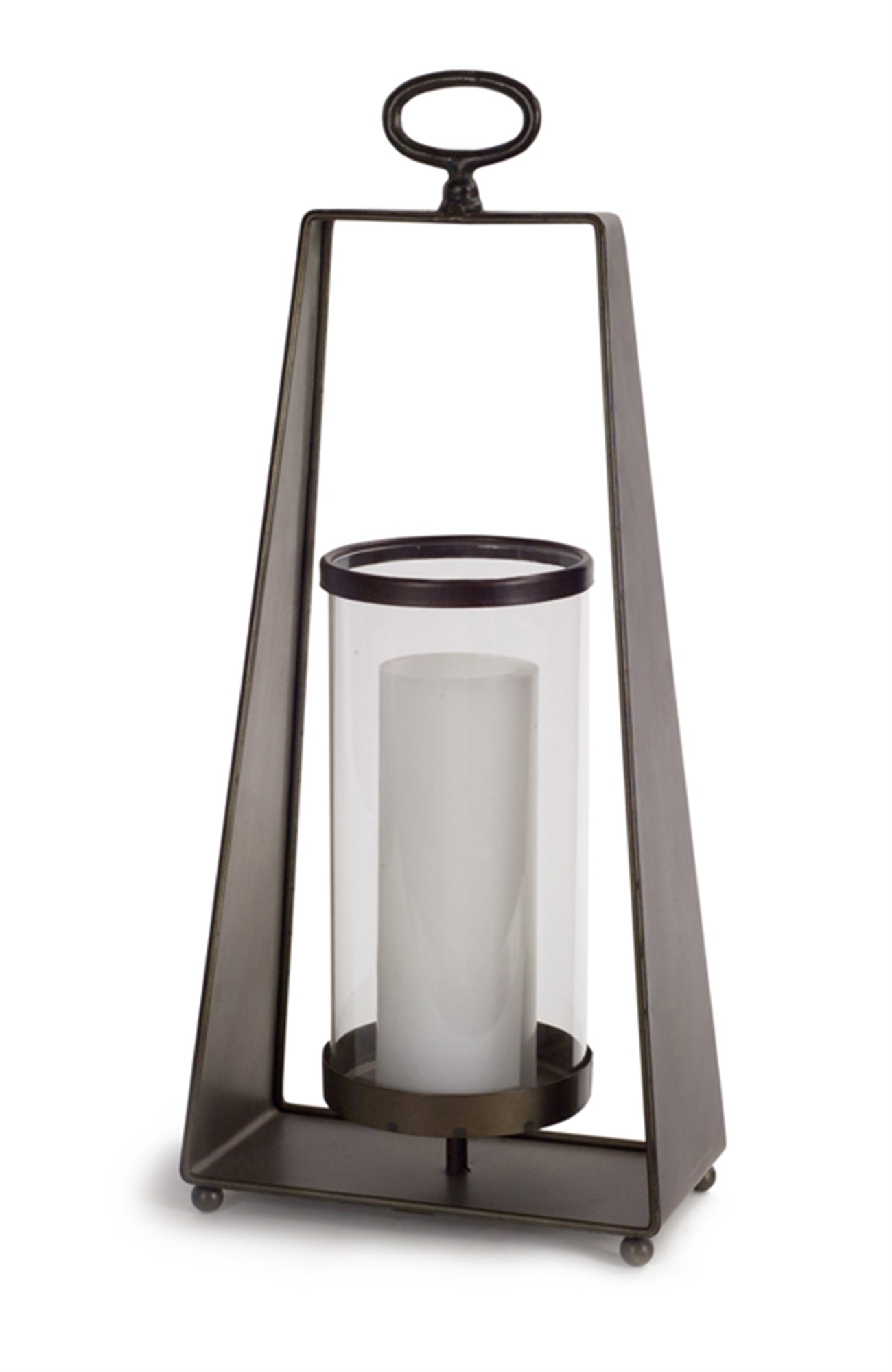 Candleholder 21"H Metal/Glass