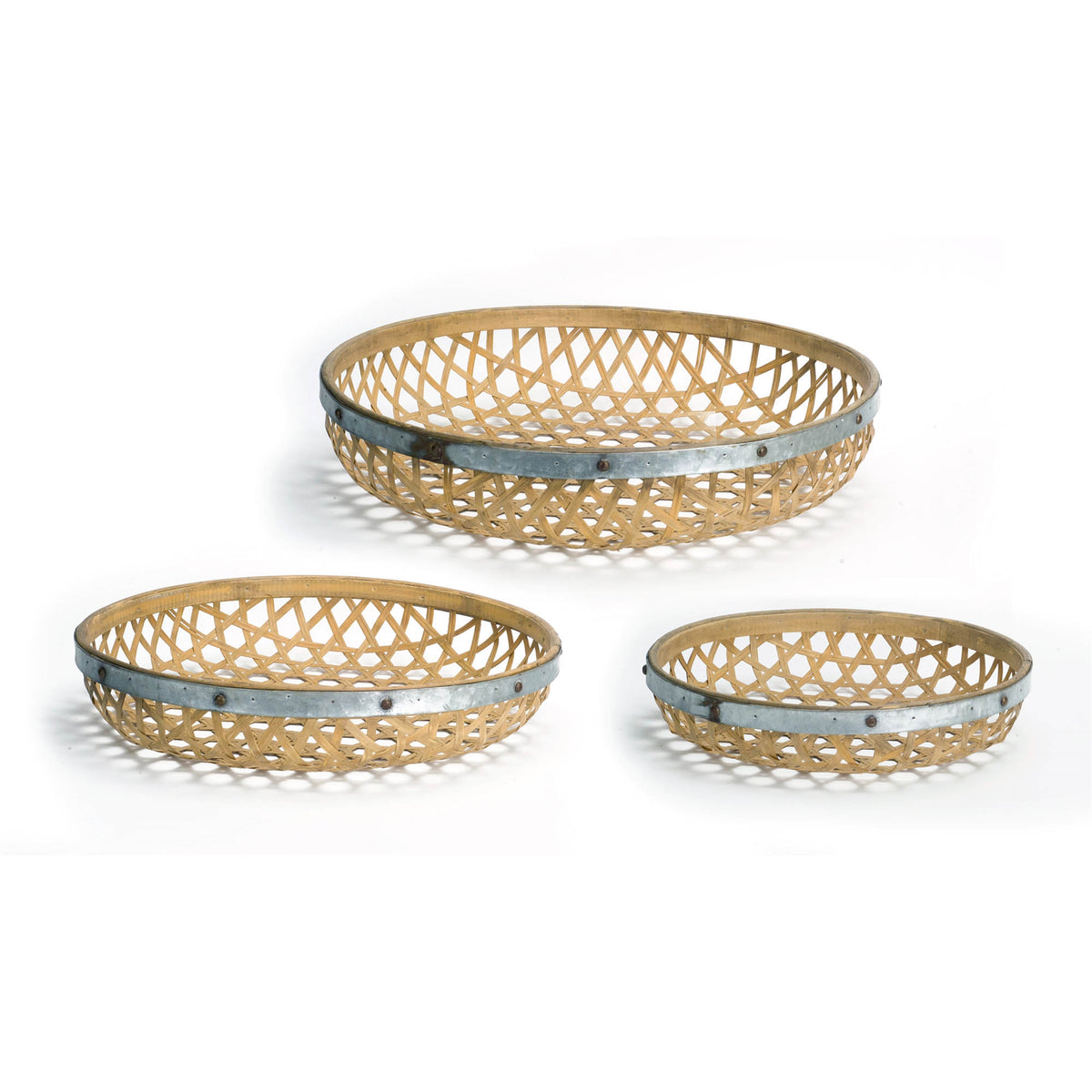 Round Woven Tray (S/3)
