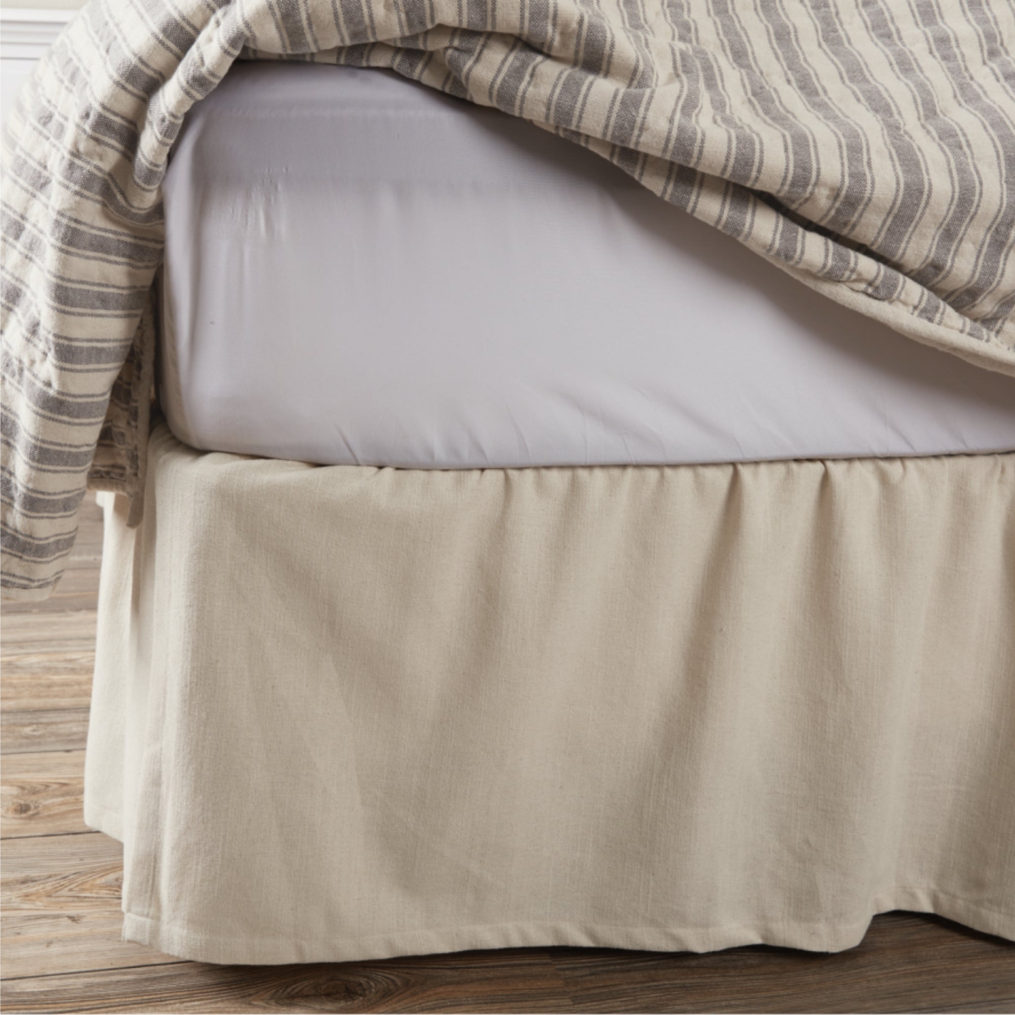 Market Place Natural Twin Bed Skirt 76Lx39Wx16