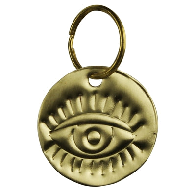 Pressed Brass Keychain - Eye