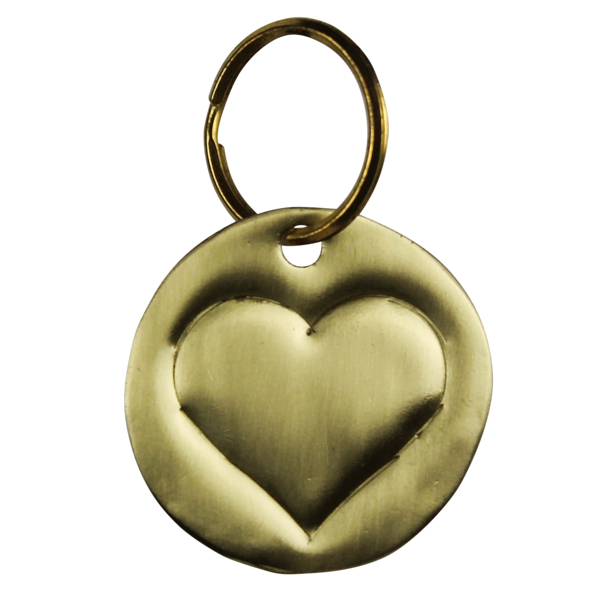 Pressed Brass Keychain - Heart