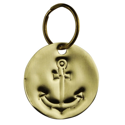 Pressed Brass Keychain - Anchor
