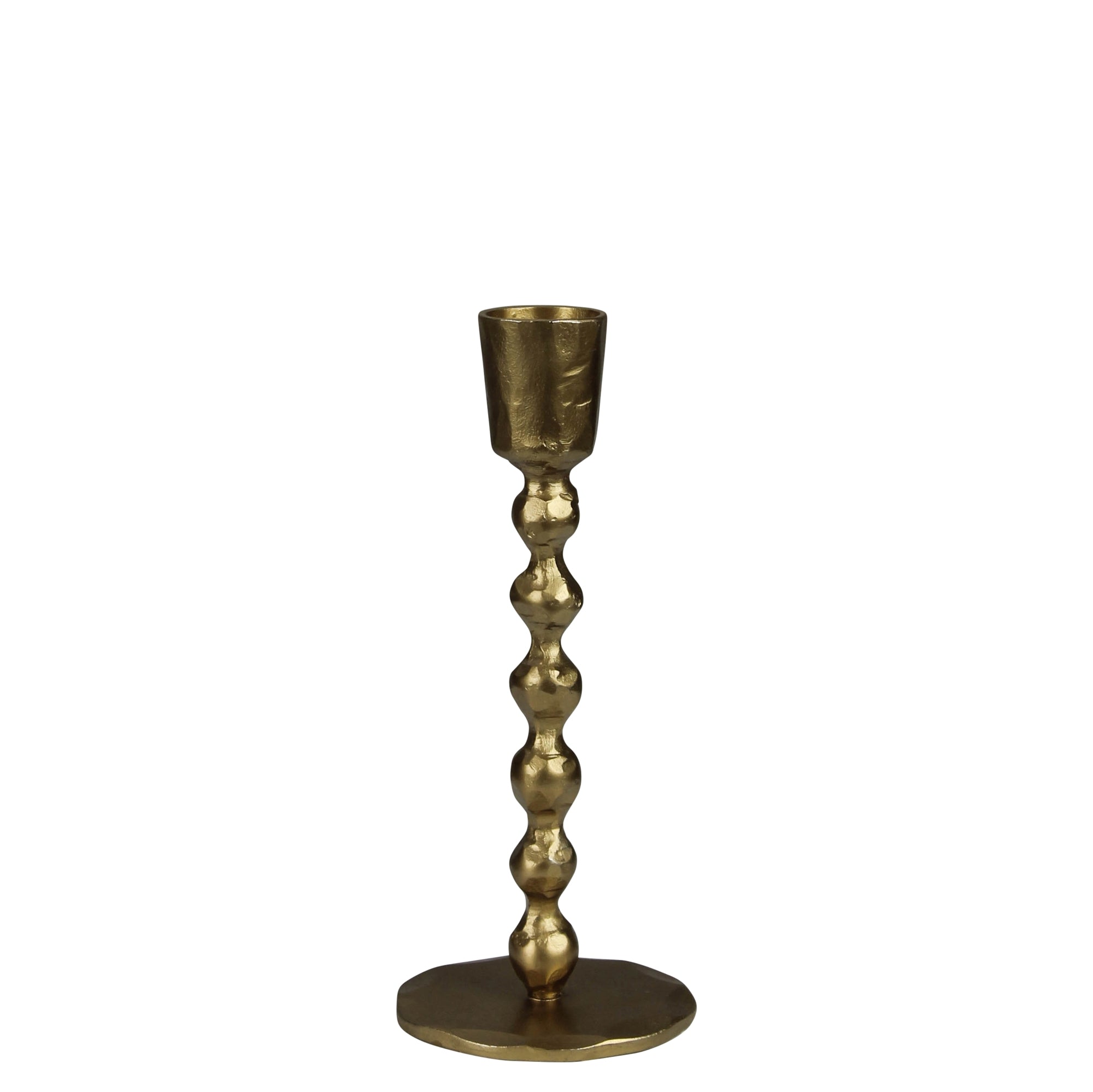 Talega Beaded Stem Taper Holder, Brass - (S)