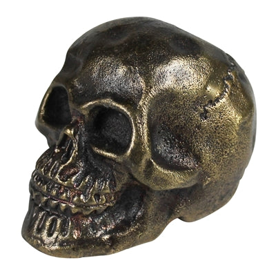 Cast Metal Skull, Bronze